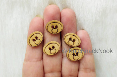 Wood Bear Buttons
